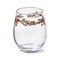 18 oz. Farmhouse Christmas Holly Berries Leaves Glass Stemless Wine Drinkware Dishwasher Safe Beverage Glassware Dinner Party Wedding